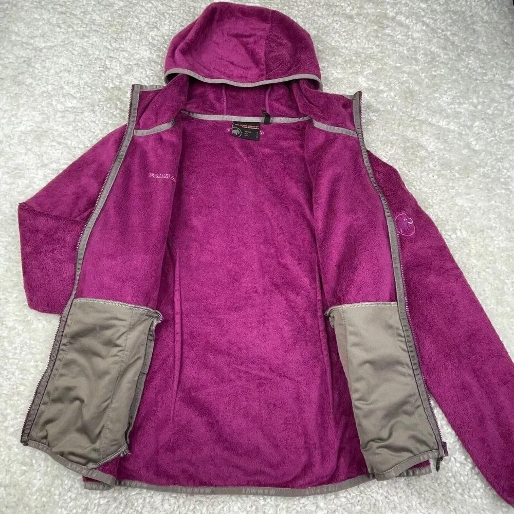 Mammut Fleece Zip Up Hooded Jacket Purple